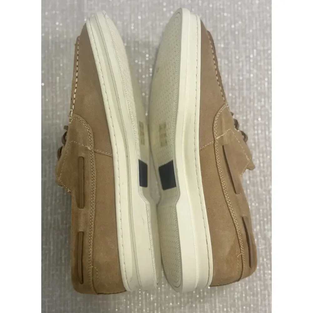 Ted Baker London Men’s Suede Boat Shoes Sand US 9 EU 42 Lace Up NWOB